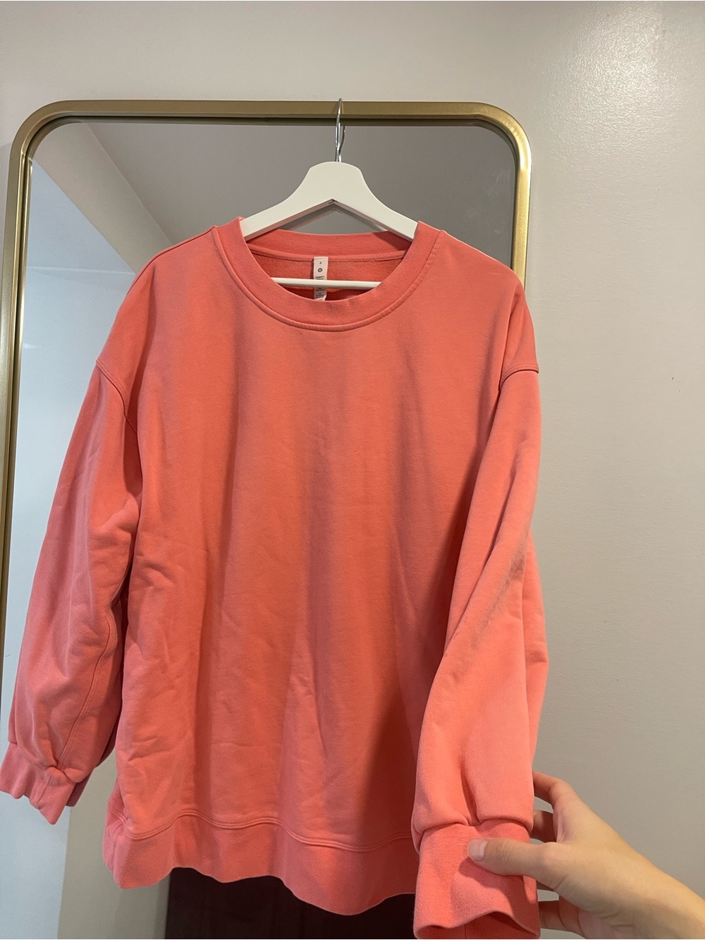 Lululemon Perfectly Oversized Crew Size 8 Pink Coral Tone 100% cotton - Picture 9 of 12